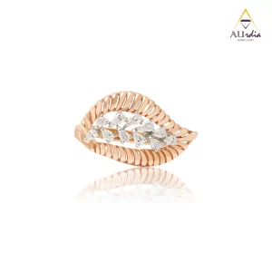 Lustre Leaf Diamond Ring