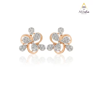 Radiant Dewdrop Blossoms Diamond Earrings