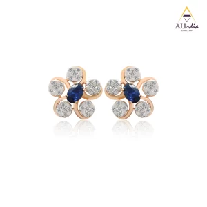 Sapphire Bloom Diamond Earrings