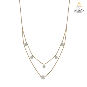 Halo Drops Diamond Necklace
