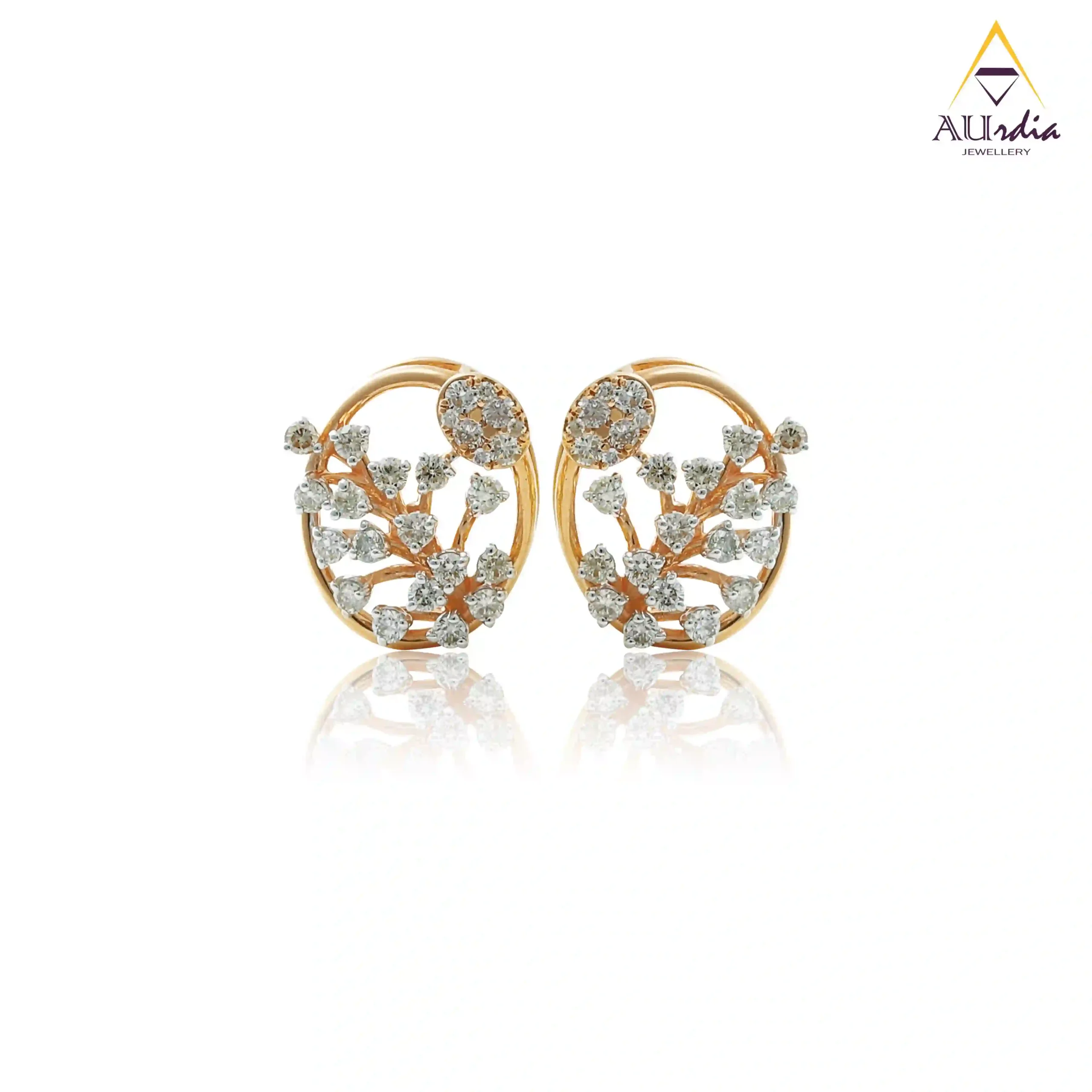 Golden Petal Spark Earrings