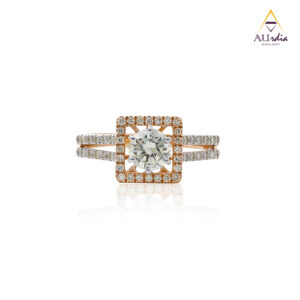 Celestia Square Glow Solitaire Diamond Ring
