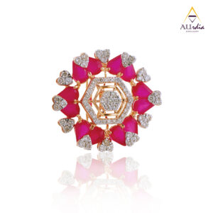 Eternal Crimson Bloom Diamond Ring
