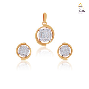Luxe Circle Grace Diamond Pendant Set