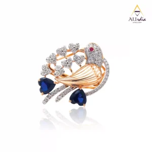Imperial Blue Heart Symphony Diamond Ring