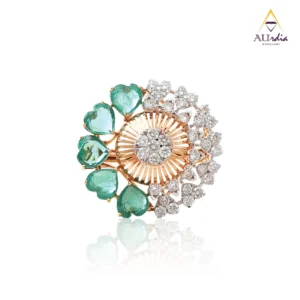 Floral Cocktail Diamond Ring