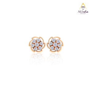 Swirled Floral Cluster Studs
