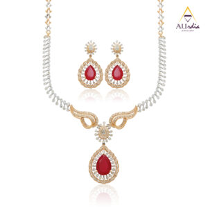 Aurelia Ruby Elegance Diamond Necklace Set