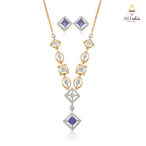 Aurelia Sapphire Symphony Diamond Necklace  Set