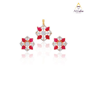 Aurelia Ruby Radiance Pendant Set