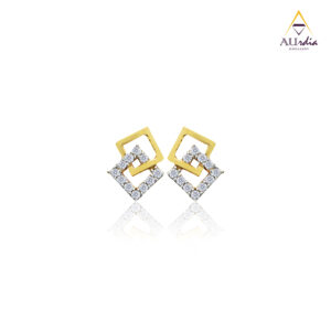Interlocking Square Diamond Earrings